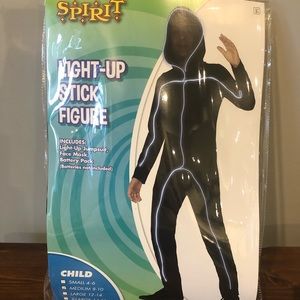 Light up stick figure costume